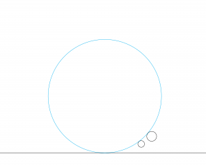 解答例6：左の円と右の円の左上に外接する円